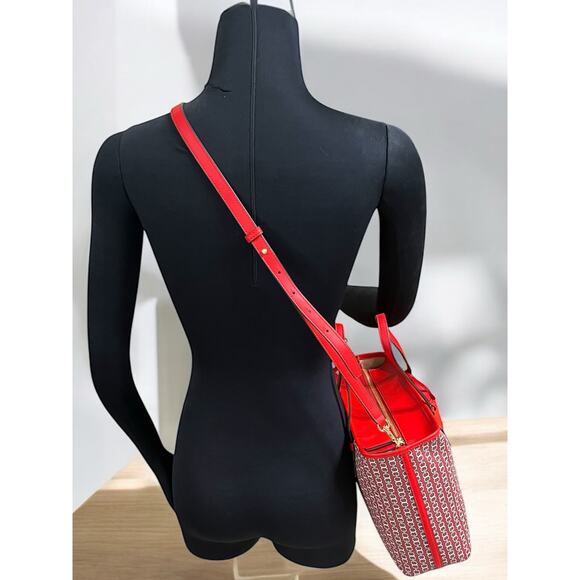 Tory Burch Gemini Link Canvas Small Tote Shoulder Bag - Picture 11 of 12